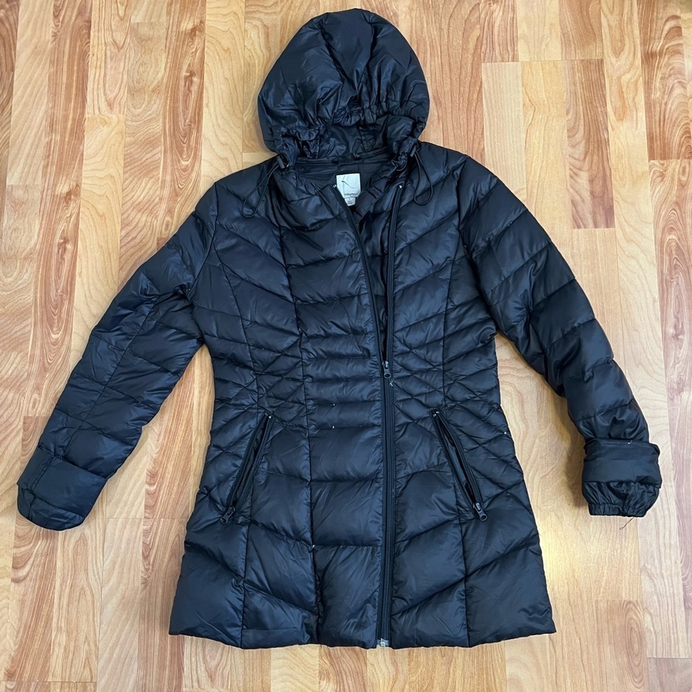 Halogen Black Puffer Down Jacket sz Small
